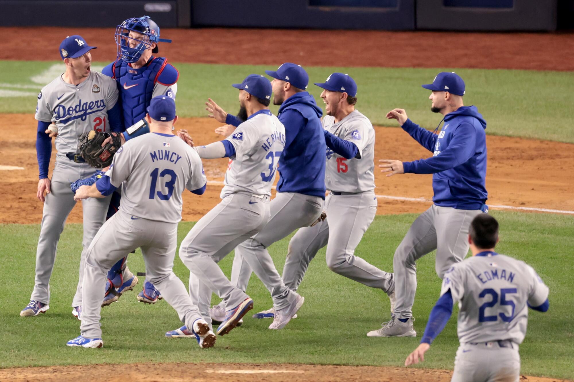 The Las Angeles Dodgers win 2024 World Series in Game 5 in New York